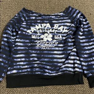 Blue rye dye Tampa bay sweatshirt